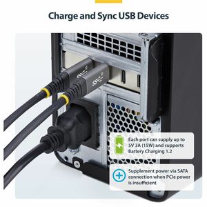 StarTech.com Carte PCIe USB-C 4 Ports, USB 3.2 10 Gbps, Carte d'Extension PCI Express USB-C, 4 Contrôleurs USB Indépendant