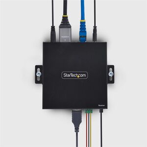 StarTech.com KVM Extender Receiver - Wired - 4K - 3840 x 2160 Maximum Video Resolution - 1 x Network (RJ-45) - 3 x USB - 1