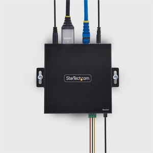 StarTech.com KVM Extender Receiver - Wired - 4K - 3840 x 2160 Maximum Video Resolution - 1 x Network (RJ-45) - 1 x USB - 1