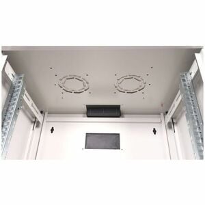 Roline 12U Wall Mountable Enclosed Cabinet Rack Cabinet for Networking, Enclosure370 mm Rack Depth - Light Grey - Glass, S