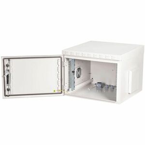Roline 7U Wall Mountable, Pole Mountable Enclosed Cabinet Rack Cabinet for Networking535 mm Rack Depth - Light Grey - Stee