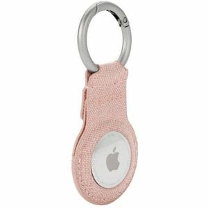 Incase Woolenex AirTag Asset Tracking Tag Holder - 91.4 mm x 40.6 mm x 5.1 mm x - Metal, Polyester - Blush Pink - Key Ring