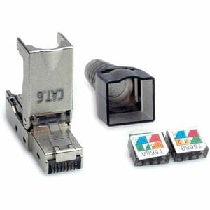 Value Network Connector - 1 x RJ-45 Network - Male - Shielding - Silver