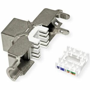 Value Network Connector - 1 x RJ-45 Keystone - Female - Shielding - Silver