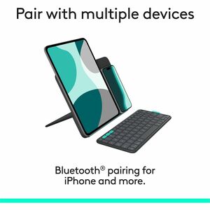 Logitech Flip Folio, Keyboard Case for iPad Pro 11-inch (M4) & iPad Air 11-inch (M2 & M3)(5th Gen - 2024) - Graphite - Bum