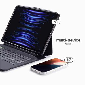 ZAGG Pro Keys 2 Tastatur/Cover für 27,9 cm (11 Zoll) Apple iPad Air 11 (2024) Tablet - Schwarz - Sturzsicher, Kratzfest, S