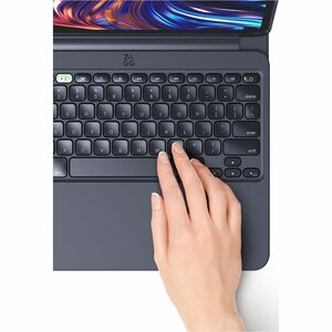 ZAGG Pro Keys Tastatur/Cover für 27,9 cm (11 Zoll) Apple iPad Pro 11 (2024) Tablet - Schwarz - Polycarbonat Körper - Sturz