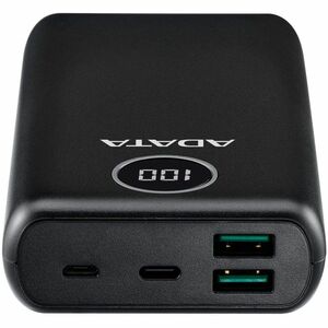 Cargador portátil Adata AP20000QCD-DGT-CBK - Negro - Para Teléfono móvil, Consola de juegos - Litio Polímero (Li-Polímero)