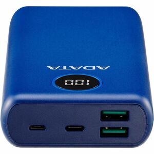 Cargador portátil Adata AP20000QCD-DGT-CDB - Azul - Para Teléfono móvil, Consola de juegos - Litio Polímero (Li-Polímero) 