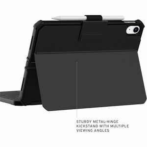 Urban Armor Gear Rugged Keyboard/Cover Case (Folio) for 27.9 cm (11") Apple iPad 11 (2025) Tablet - Black - Spill Proof, S