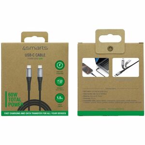 4smarts 541454. Kabellänge: 1,5 m. Anschluss 1: USB C, Anschluss 2: USB C, Max. Datenübertragungsrate: 0,48 Gbit/s, Produk
