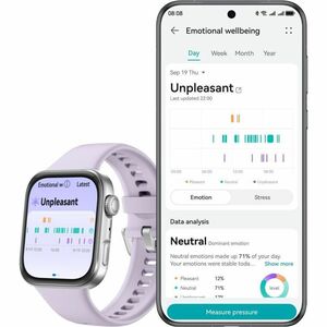 Huawei WATCH FIT 4 Smart Watch - 43 mm Case Height - 9.30 mm Case Thickness - 38 mm Case Width - Purple Band Color - Alumi