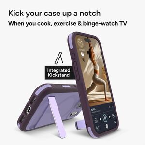 ZAGG Sedona Snap Case for Apple iPhone 17 Pro Smartphone - Dusty Grape - Impact Absorbing, Drop Resistant, Shock Absorbing