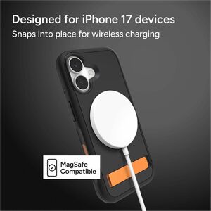 ZAGG Sedona Snap Case for Apple iPhone 17 Smartphone - Flood Black - Impact Absorbing, Drop Resistant, Impact Resistant, S