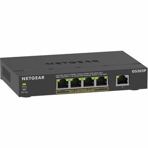 Netgear 300 GS305Pv3 5 Ports Ethernet Switch - Gigabit Ethernet - 10/100/1000Base-T - 2 Layer Supported - 66.78 W Power Co