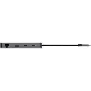 Trust Dalyx USB-Typ C Docking Station für Notebook, Tablet-PC - Ladefunktion - Speicherkartenleser - SD, microSD - Grau - 