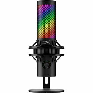 HyperX QuadCast 2 S Wired Electret Condenser Microphone for Recording - Black - 3 m - Stereo - 20 Hz to 20 kHz - Cardioid,