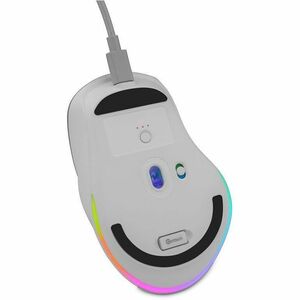 Mouse Gamer Getttech, Inalámbrico/alámbrico, Bluetooth, Usb, 6400dpi, Retroiluminación Rgb, Negro

