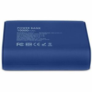 Cargador portátil Gettech GBN-M10CL-01 - Azul - Para Dispositivo USB tipo A, Dispositivo USB tipo C - 10000mAh - 15W - 3A 