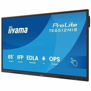 iiyama TE6512MIS-B4AG 1651 mm 4K UHD LCD Collaboration Display - ARM Cortex A72 + A53 - 8 GB - Touchscreen - 16:9 Seitenve