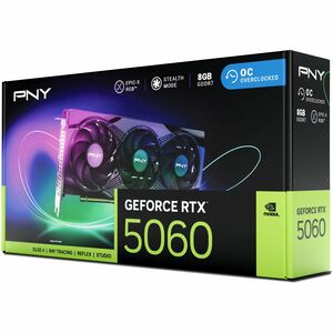 Carte Graphique PNY NVIDIA GeForce RTX 5060 - 8 Go GDDR7 - Pleine Hauteur - 7680 x 4320 - 2,28 GHz Matériau - 2,58 GHz Boo