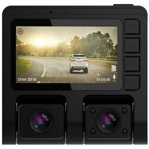 GekoGear Orbit D110 Front/Rear Vehicle Camera - GekoGear Orbit D110 2 Channel 1080P Front/In-Cabin Dashcam With Display