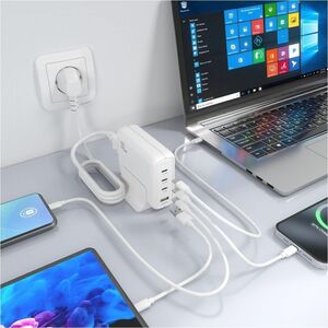 CARGADOR SOBREMESA GAN 140W 3XUSB-C PD3.0 QC5.0 USB-A QC3.0