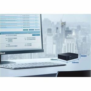 Asus NUC 14 Essential NUC14MNK Desktop Computer - Intel N-Series N150 - 8 GB - 128 GB SSD - Mini PC - Black - Intel Chip -