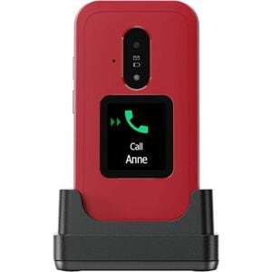 Téléphone portable standard Doro Leva E30 - Écran - Écran Écran pliable flexible - Blanc, Rouge - Flip - Sans SIM