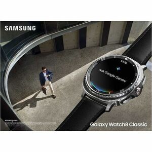 Samsung Galaxy Watch8 Classic SM-L500 Smart Watch - 46 mm Case Height - 46.40 mm Case Width - Black Case Color - Black Ban
