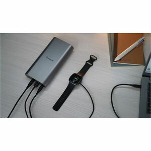 Targus® 100W USB-C Portable Power Bank - For Notebook, Tablet, Smartphone - 25000 mAh - 100 W - USB Type-C Connector - 3 x