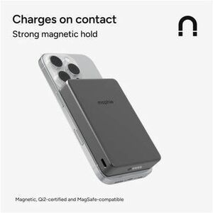Mophie powerstation Power Bank - Black - For MagSafe-enabled Device, Smartphone, Qi2-enabled Device - 10000 mAh - 20 W - U