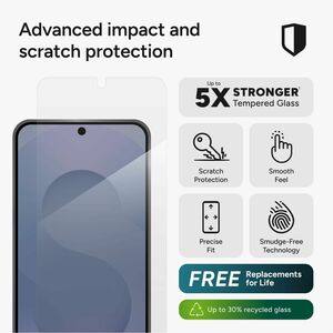invisibleSHIELD Glass Elite Aluminosilicate Glass Screen Protector for Samsung Galaxy S25 FE - For AMOLED Smartphone - Imp
