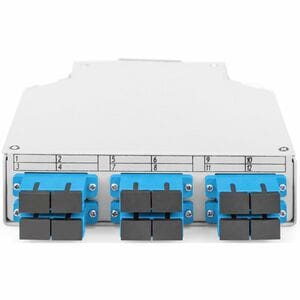 Digitus 12 Anschluss/AnschlüsseGlasfaserplatte - Glasfaserleitung - Blau, Grau - 12 x Duplex