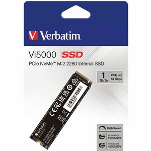 Unità stato solido Verbatim Vi5000 - M.2 2280 Interno - 1 GB - PCI Express NVMe (PCI Express NVMe 4.0) - Computer portatil