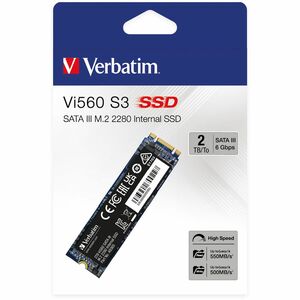 Unità stato solido Verbatim Vi560 - M.2 2280 Interno - 2 TB - SATA (SATA/600) - Desktop PC, Computer portatile Dispositivo