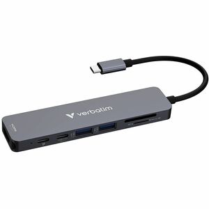 Docking station Verbatim USB Type-C per Fotocamera - Compatibilita carica - Lettore schede di memoria - SD, microSD - 4K @