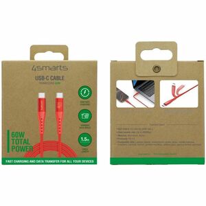 4smarts 541453. Kabellänge: 1,5 m. Anschluss 1: USB C, Anschluss 2: USB C, Max. Datenübertragungsrate: 0,48 Gbit/s, Produk