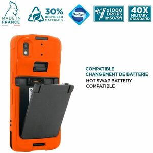 Sacoche de transport MOBILIS PROTECH Durci Zebra Terminal Portable - Orange - Résistant aux chocs, Résistant aux chocs, Ré