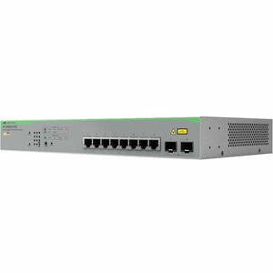 Allied Telesis Web Smart 8 Portas Comutador Ethernet - Gigabit Ethernet - 1000Base-T, 1000Base-X - 2 Camada suportada - 2 