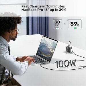 3M 90 deg L-Shape USB-C Male to Male PD 100W Charging Cable Black UNITEK Gift Box