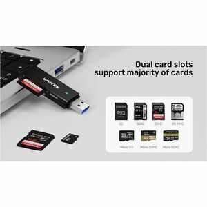 USB3.0 AM to Micro SD/SD Card Reader Black UNITEK Gift Box