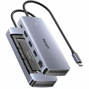 Unitek D1120A01 5 Port(s) USB Type C Docking Station for Solid State Drive, Notebook, Tablet PC, Smartphone, Display - Cha