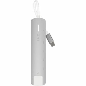 LINQ USB Type C Docking Station for Notebook, Flash Drive - Charging Capability - Off White, Space Gray - 4K @ 60Hz - 3840