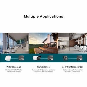 Omada POE160S PoE+ Injector - 120 V AC, 230 V AC Input - 1 x 10/100/1000Base-T Input Port(s) - 1 x 10/100/1000Base-T Outpu