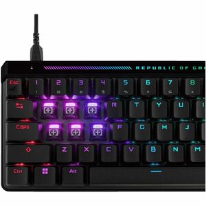 Asus ROG Falchion Ace HFX Teclado gaming - Cable Conectividad - USB 2.0 Interfaz - RGB LED - Control de Volumen, Reproducc