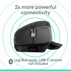 Logitech MX Master 4 for Mac, Ergonomic Bluetooth Mouse with Advanced Performance Haptic Feedback, Ultra-Fast Scrolling, U