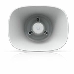 Ubiquiti AI Horn Speaker - Wired - 120 dB - Audible, Visual - Wall Mountable, Pole Mountable - White