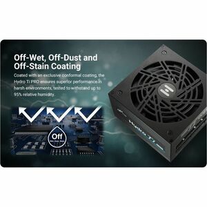Hydro Ti PRO 1000W ATX 3.1 Titanium Black PSU, Supports PCIe 12V-2x6, Features conformal coating, LLC Full-Bridge Topology