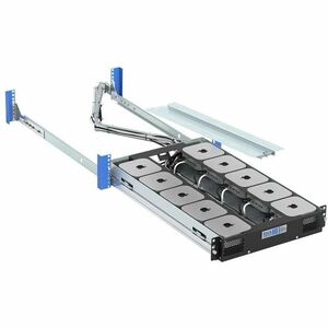 Rack Solutions HyperShelf 2U Rack-mountable Rack Shelf for Rack, Data Center - Galvanized, Clear Zinc, Black Powder Coat -